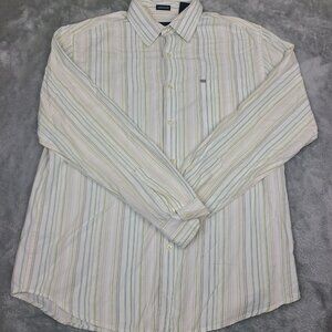 Nautica‎ Jeans Co. Athletic Fit Plaid Short Sleeve Shirt Size Medium